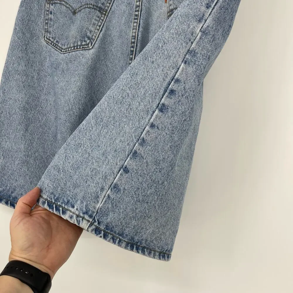 Vintage Orange Tab Levi’s 550 Light Wash Denim Shorts Sz 38 Baggy Y2K Dad Shorts